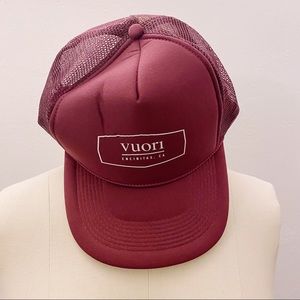 Vuori Encinitas California Maroon Trucker Hat Baseball Cap
